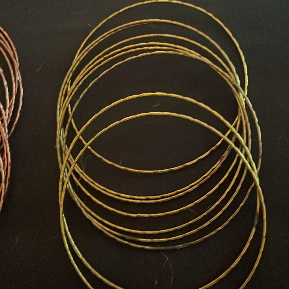 37 Multi Colored Metal Bangle Bracelets - image 4